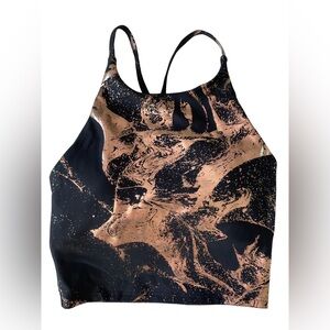 ⚡️Flash Sale⚡️ Black and Copper Swirl Cropped Tank Top